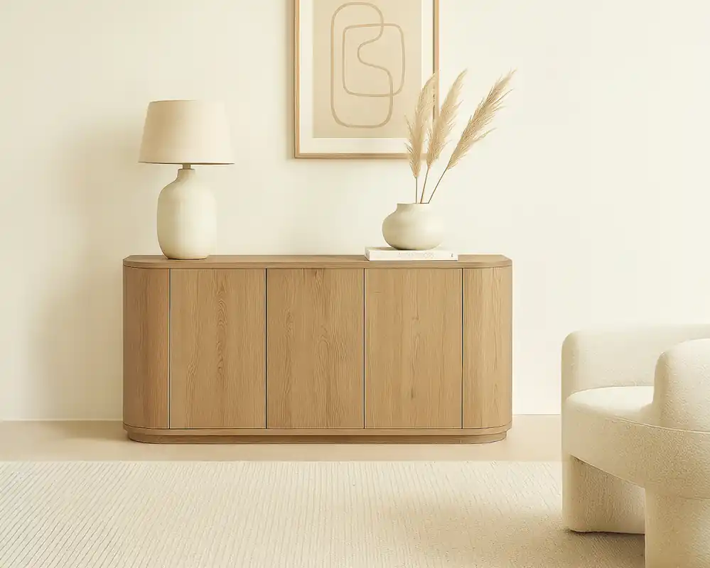 Sideboard Novero 170 cm Eichenholzfurnier natur Kommode Aktuell