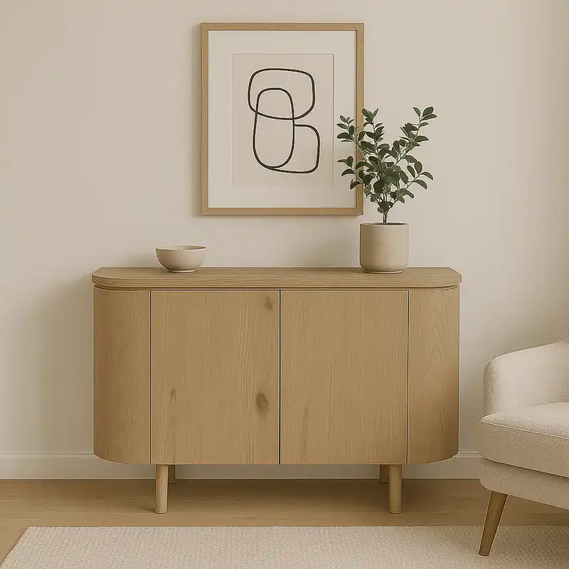 Kracherpreis Kommode Tobago 115 cm Eiche Furnier natur Sideboard Schrank