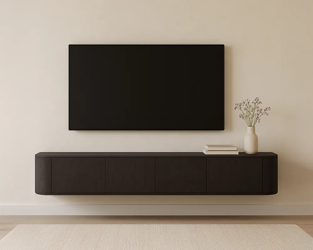 TV Möbel Lowboard Novero 220 cm schwebend braun Preiswert