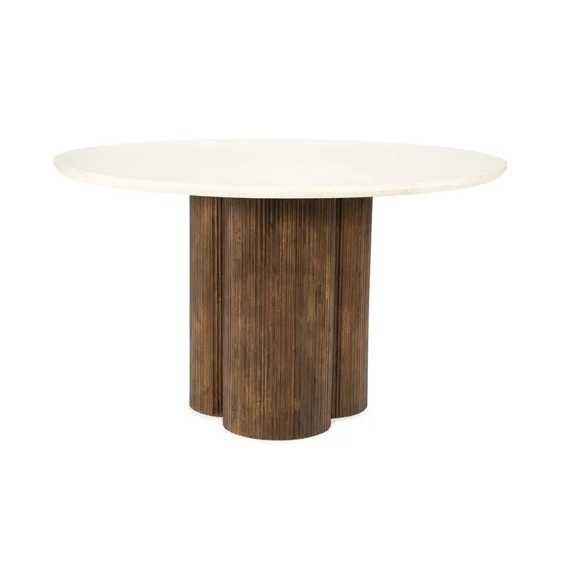 Esstisch Xanni rund 130 cm Marmor Botochino Neue Ware