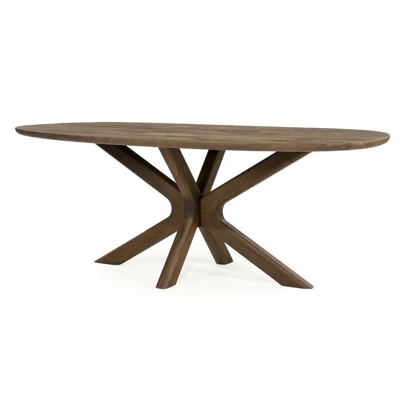 Esstisch Tycho oval 210 x 110 cm Mango Massivholz Schnäppchen