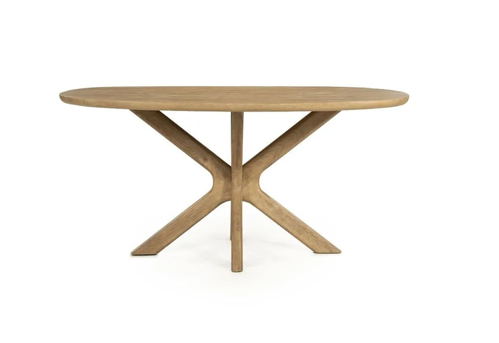 Sofort Bestellen Esstisch Tycho oval 160 x 110 cm Mango Massivholz brauntöne