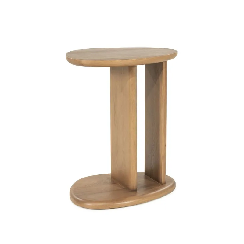 Geprüft Beistelltisch Lori H 55 cm Eiche Massivholz hellbraun