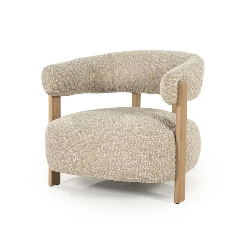 Saisonangebot Sessel Lola Eichenholz Stoff braun Relaxsessel Fernsehsessel