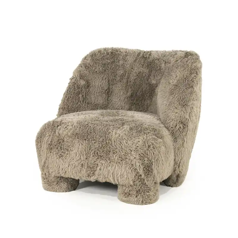 Nur Heute Sessel Samson Teddystoff taupe