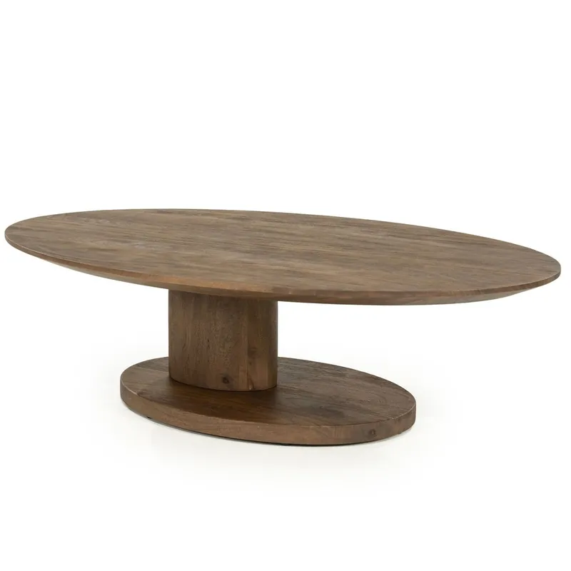 Markenware Couchtisch Novia oval 120 x 80 cm Mangoholz Sofatisch Beistelltisch