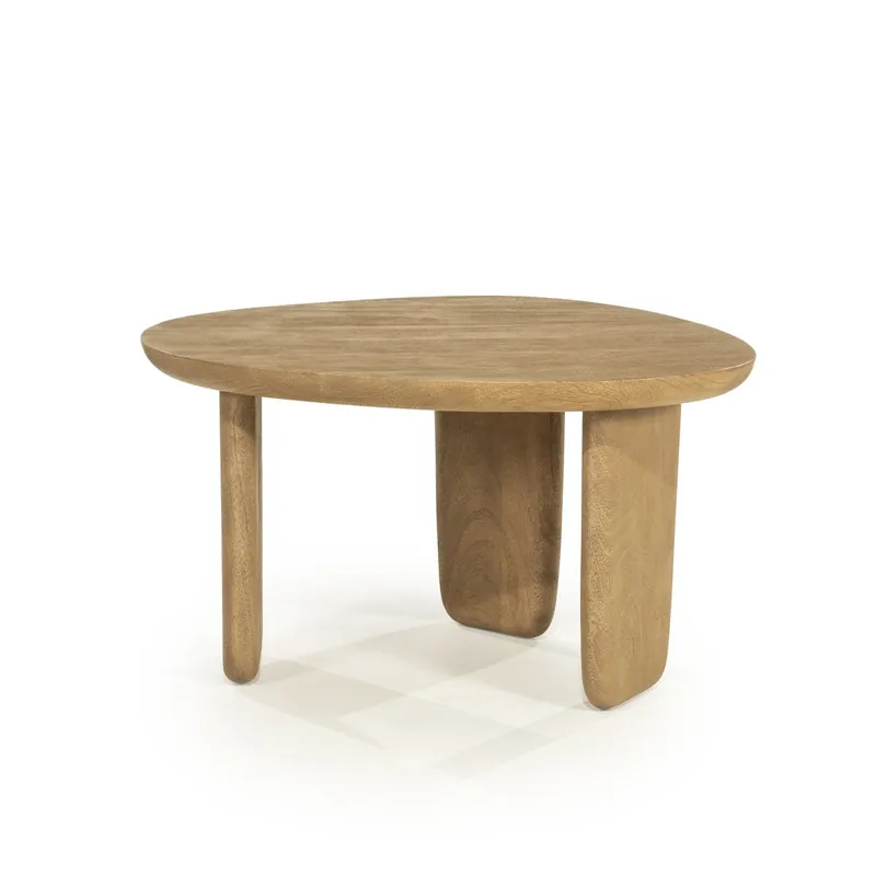 Couchtisch Maud klein 65 x 56,5 cm Mangoholz hell Sofatisch Beistelltisch Preisreduziert