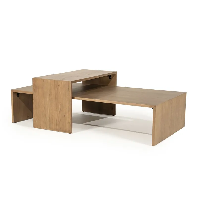 Preisknaller Couchtisch Set Flo Eiche braun