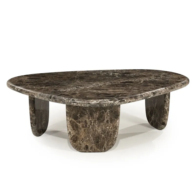 Wochenendangebot Couchtisch Devin 100 x 85 cm Emperador Marmor braun schwarz