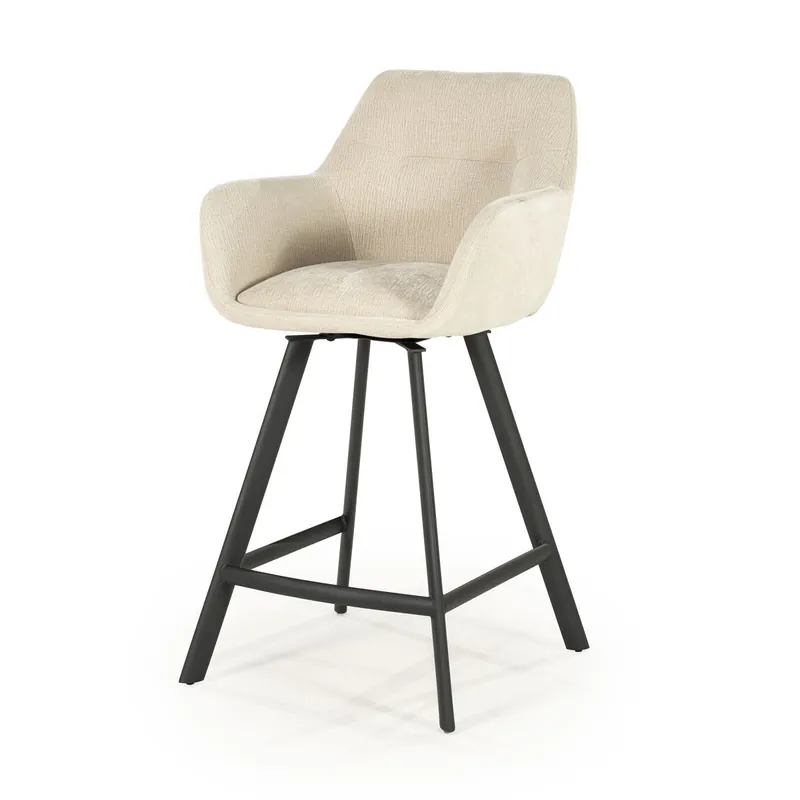Preisreduziert Barstuhl Bliss SH 68,5 beige mit Armlehne drehbar Drehstuhl Barhocker