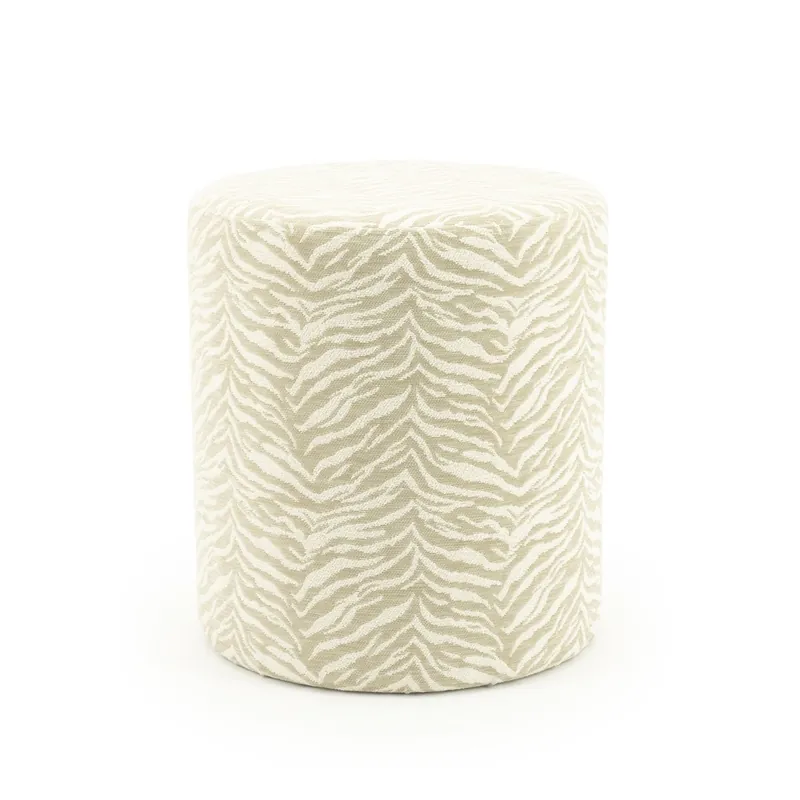 Pouf Tigra Ø 38 cm Muster beige Hocker Sitzhocker Garantierte Lieferung