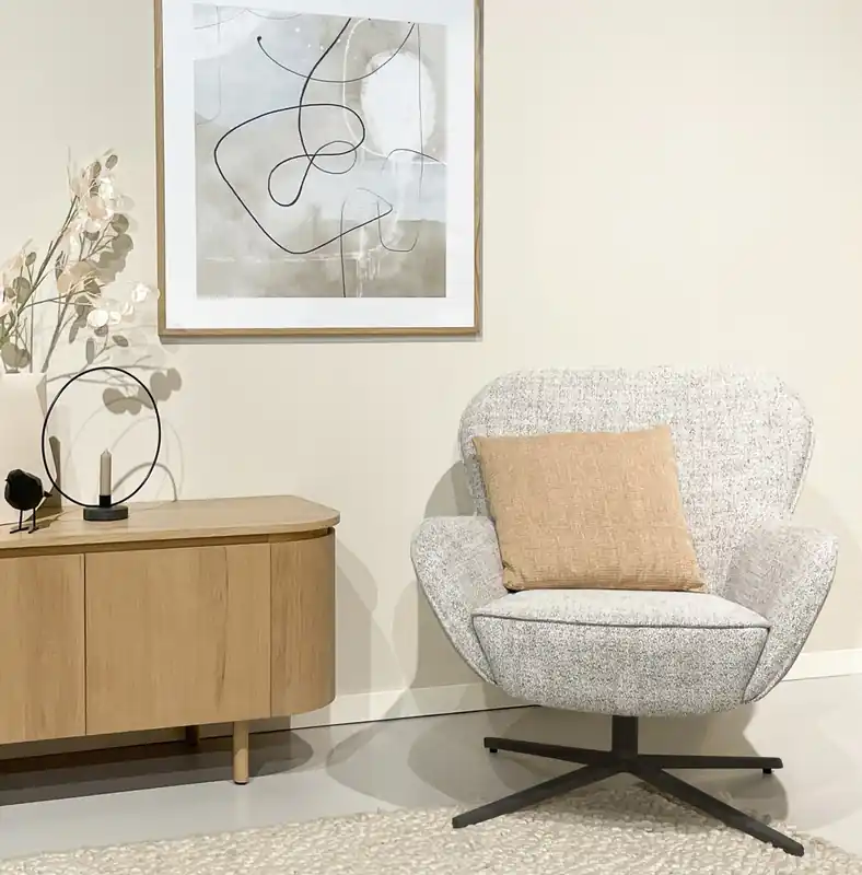 Schneller Versand Sessel Sven Drehsessel Stoff beige Relaxsessel Fernsehsessel