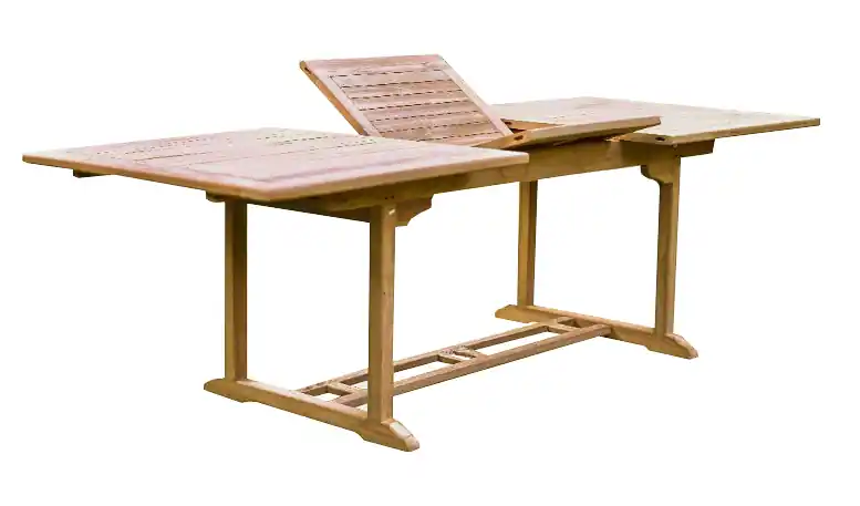 Gartentisch Square 180 bis 240 x 100 cm erweiterbar Teakholz natur Garantierte Lieferung