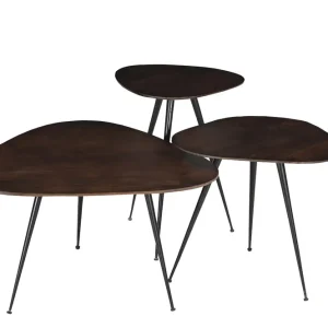 3er Set Couchtisch Loua Hartholz braun Bestseller