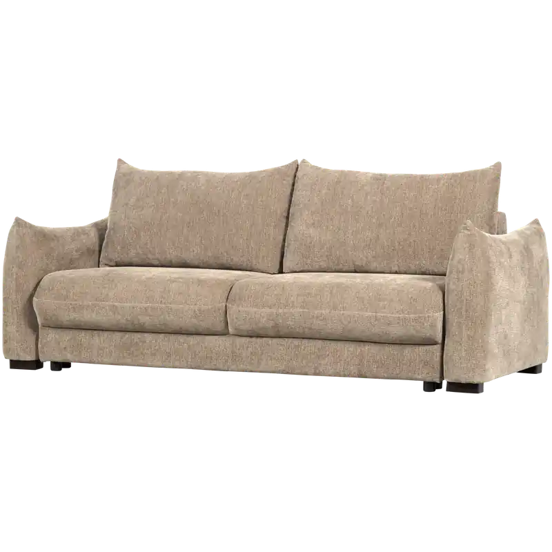 3 Sitzer Schlafsofa JONNE Chenille natur Couch Garnitur Loungesofa Couchgarnitur Sofa Neuheit