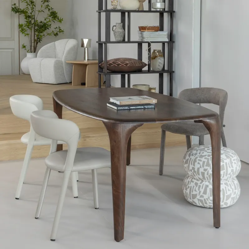 Neuheit Esstisch FIORE 190 x 95 cm Mango Massivholz Walnuss-Finish