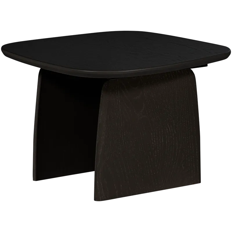 Neue Ware Couchtisch TABLO organisch 60 x 60 cm Eiche Massivholz blacknight