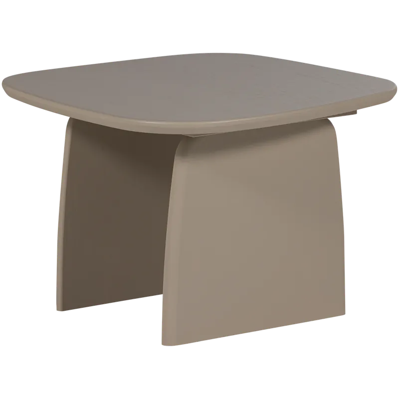 Aktuell Couchtisch TABLO organisch 60 x 60 cm Eiche Massivholz dakargrau