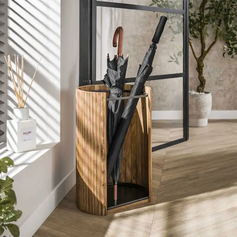Preisreduziert Schirmständer SWELL H 50 cm Mango Massivholz sand Metall