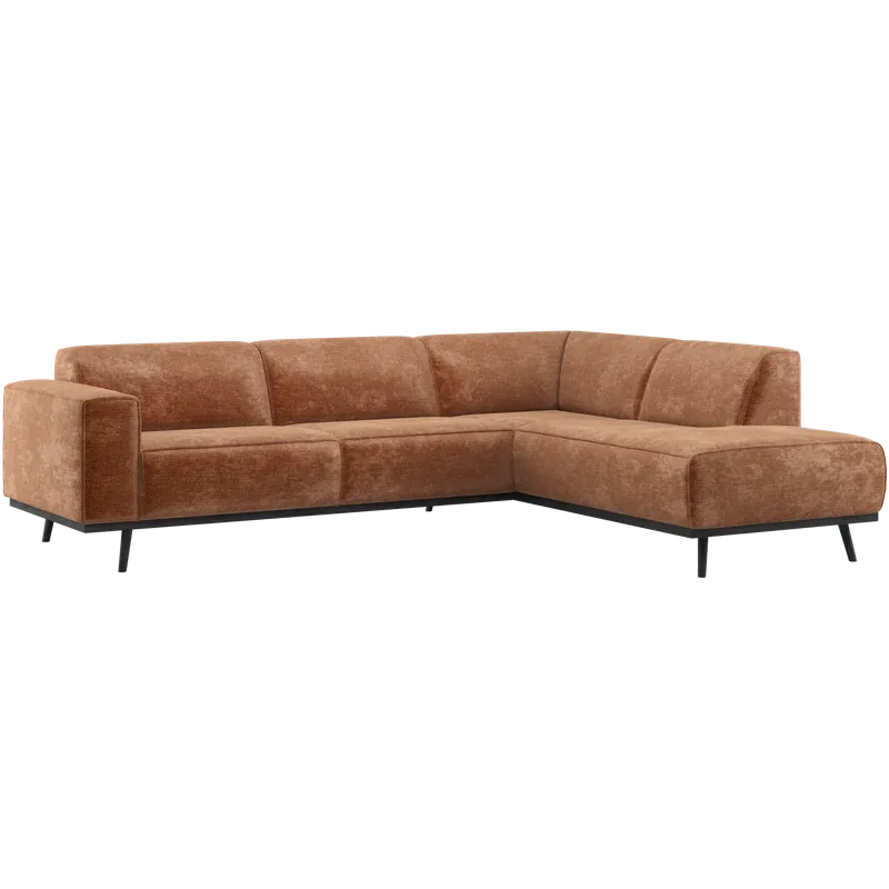 Eckgsofa STATEMENT Samt-Chenille terra Longchair rechts Aktuell