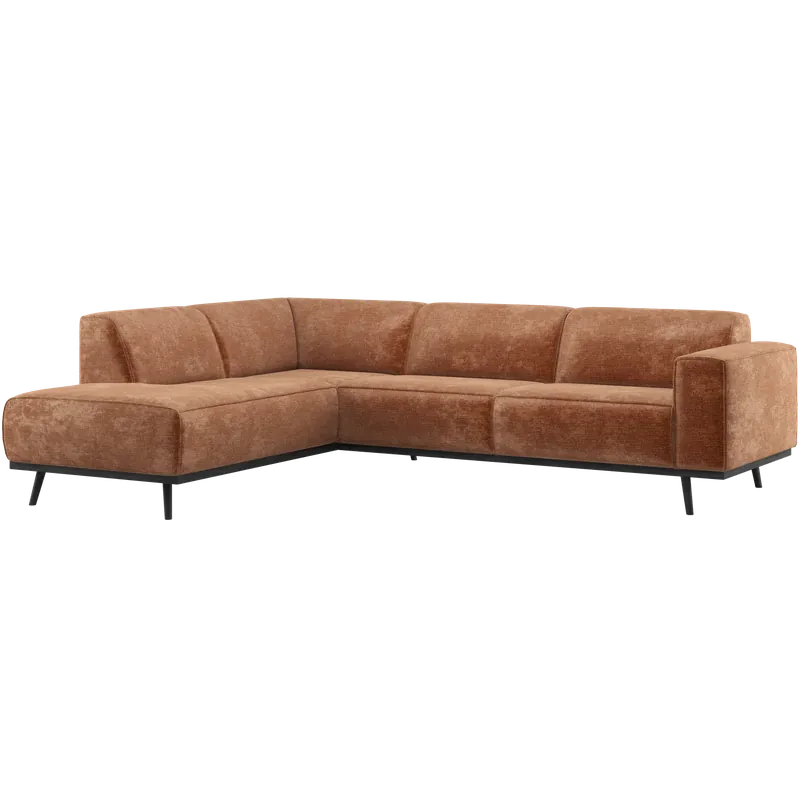 Eckgsofa STATEMENT Samt-Chenille terra Longchair links Mega-Angebot