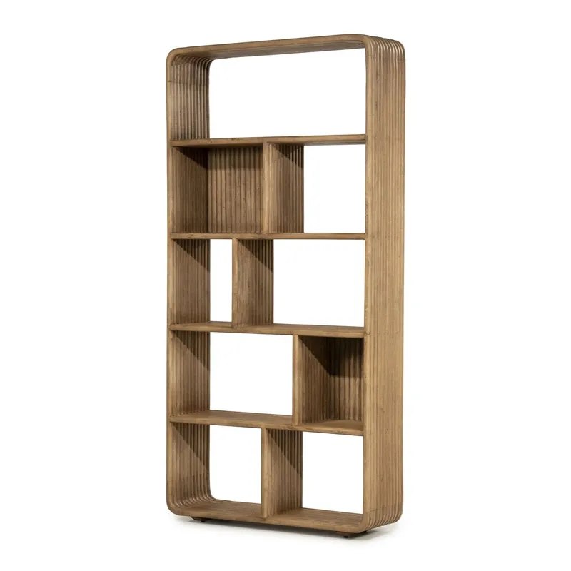 Aktuell Bücherregal Regal Rigato klein H 200 cm Mango Massivholz braun