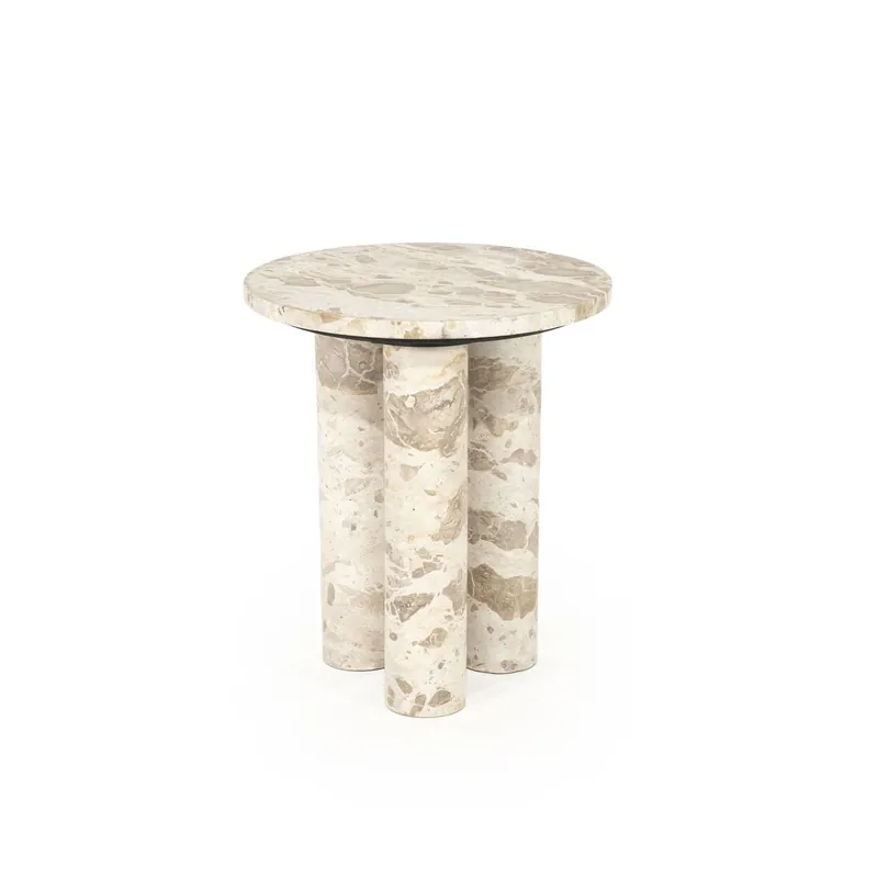 Beistelltisch Marmo Ø 40 cm Marmor beige Sonderaktion