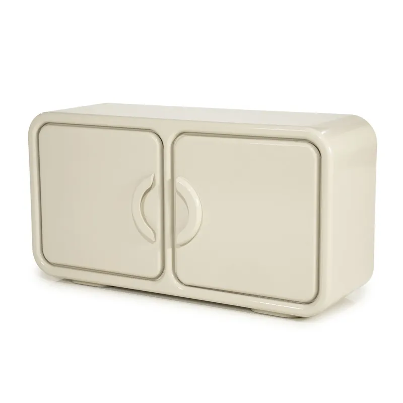 Kommode Gubby 120 cm mit 2 Türen MDF High Gloss beige Sonderangebot