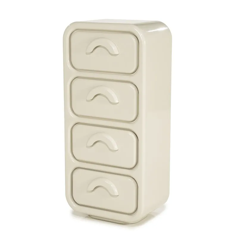 Jetzt Kaufen Schrank Gubby H 108 cm mit 4 Schubladen MDF High Gloss beige
