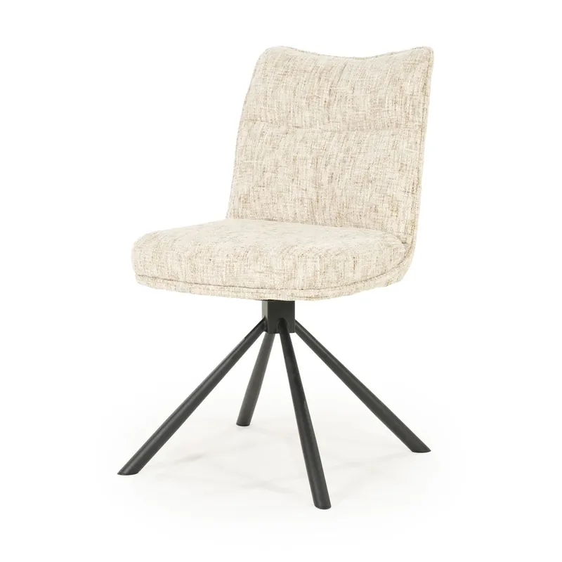 Drehstuhl Ferre Stoff beige Vierfußstuhl Esszimmerstuhl Begrenztes Angebot