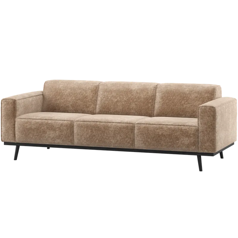3 Sitzer Sofa Statement Samt-Chenille taupe Couch Billig