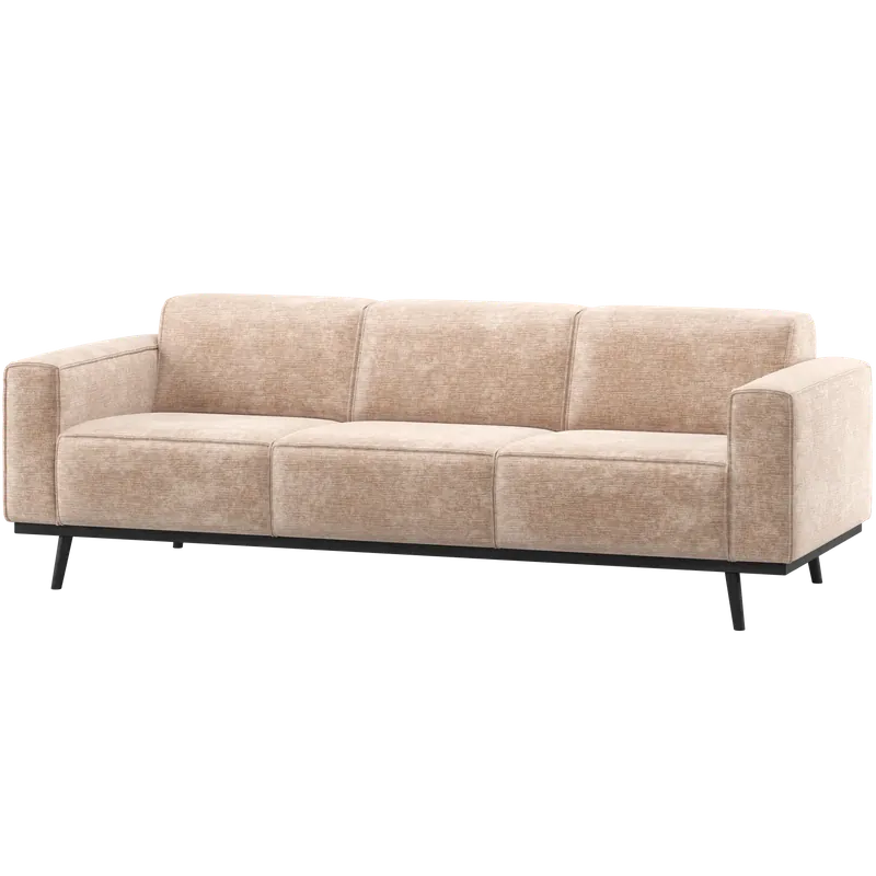 3 Sitzer Sofa Statement Samt-Chenille natur Couch Direktkauf