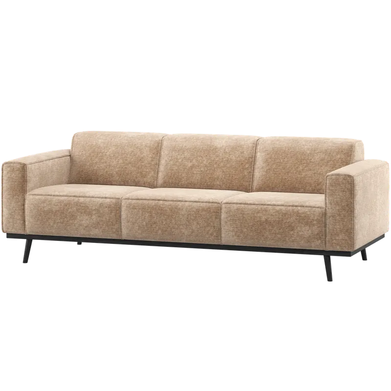 Kracherpreis 3 Sitzer Sofa Statement Samt-Chenille Pfirsich rosa Couch
