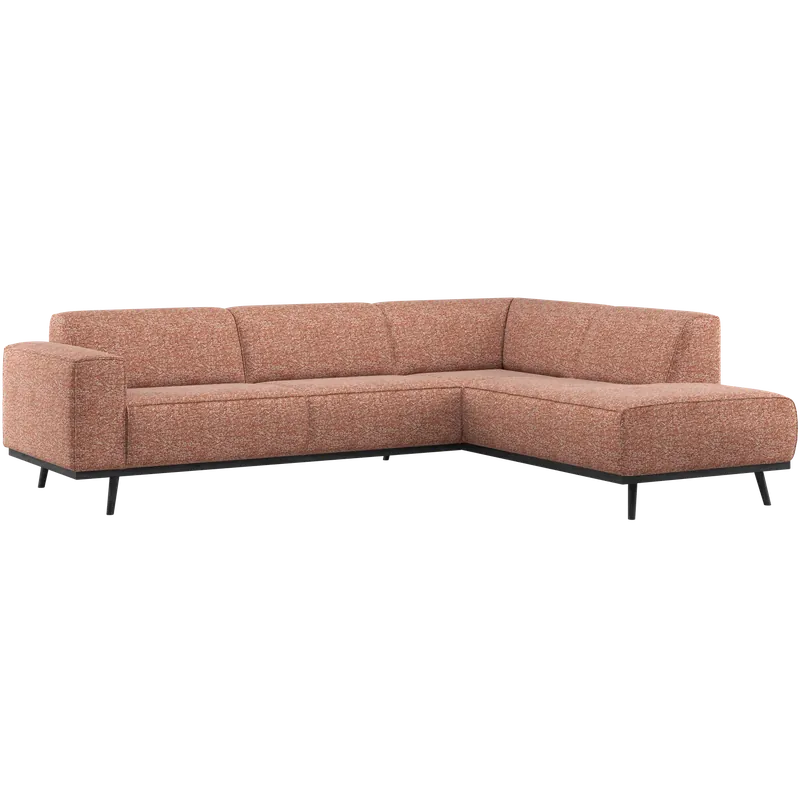 Eckgsofa STATEMENT Webstoff terra melange Longchair rechts Saisonangebot