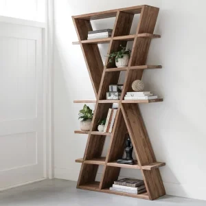 Sofort Bestellen DTP Home Bücherregal Zorro H 200 cm Teak Massivholz Regal Schrank
