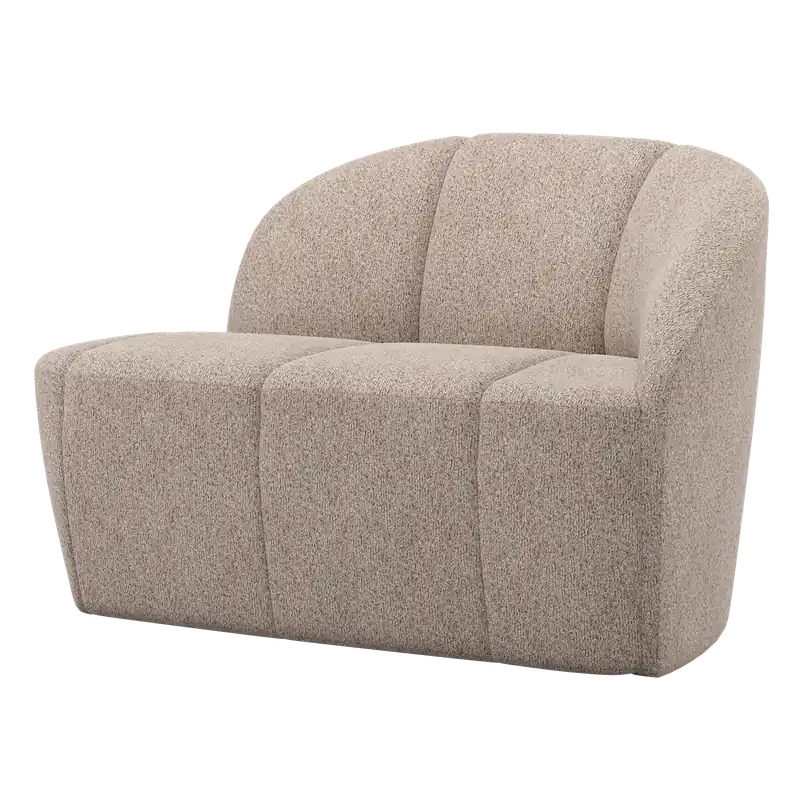 2 Sitzer Sofa Bank MOJO rechts Wolle dunkelsand Neu