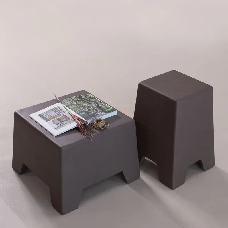 Aktuell Hocker ZINA Beistelltisch 36 x 36 cm Fiberclay braun Sitzhocker Sitzpouf