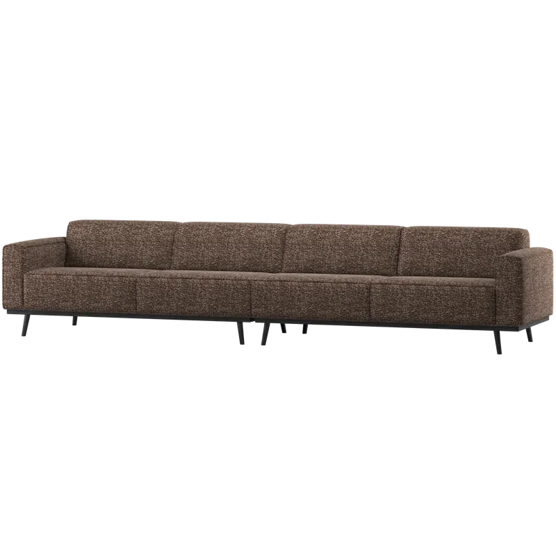 XL 4 Sitzer Sofa Statement Melange braun Couch Geprüft