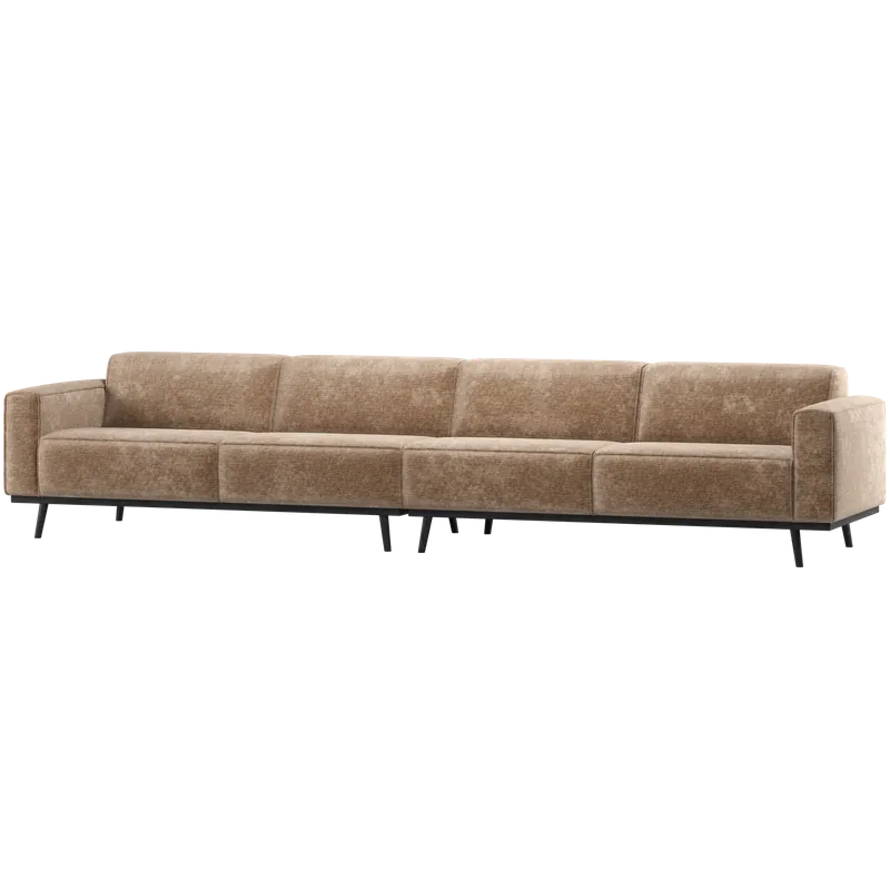 Direkt Vom Hersteller XL 4 Sitzer Sofa Statement Chenille-Samt taupe Couch