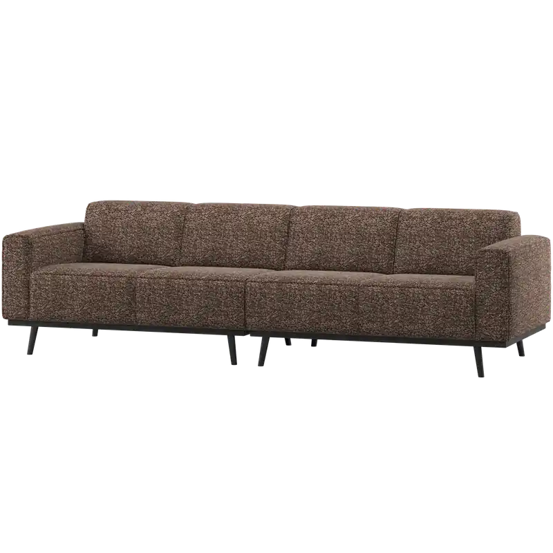 Zertifiziert 4 Sitzer Sofa Statement 280 cm Melange braun Couch