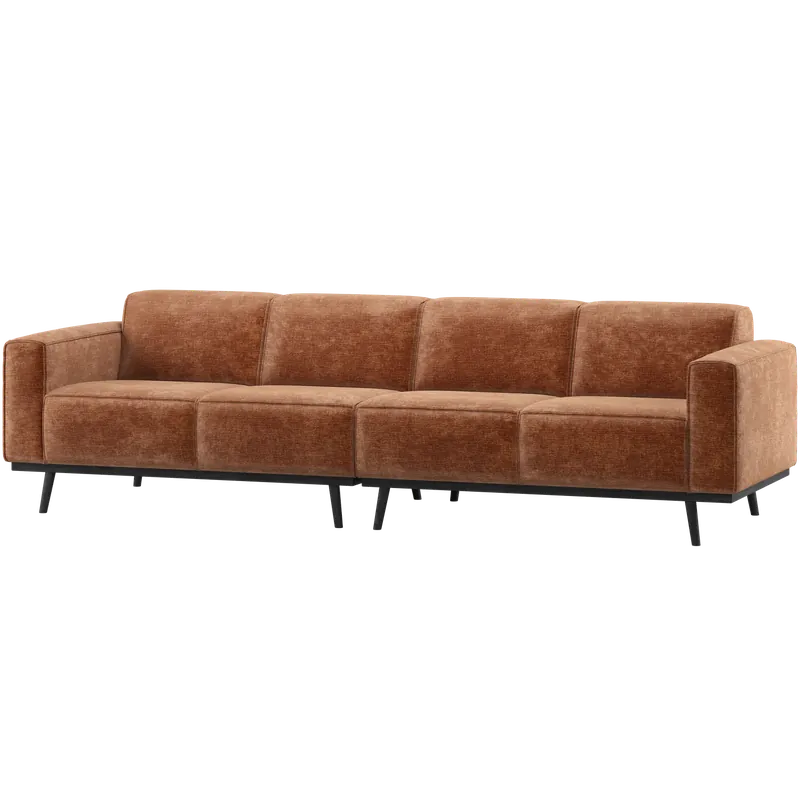 Bestpreis 4 Sitzer Sofa Statement 280 cm Chenille-Samt terra Couch