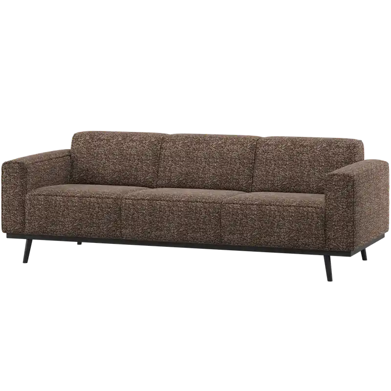 3 Sitzer Sofa Statement Webstoff Melange braun Couch Neue Kollektion