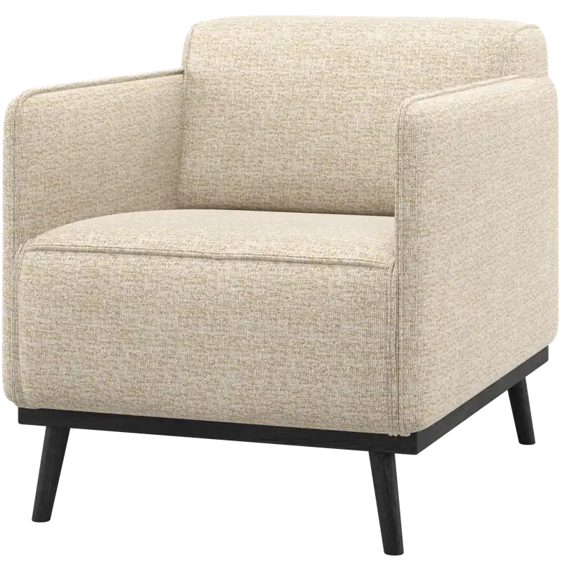 Markenware Armlehnsessel Statement Melange beige Clubsessel Fernsehsessel