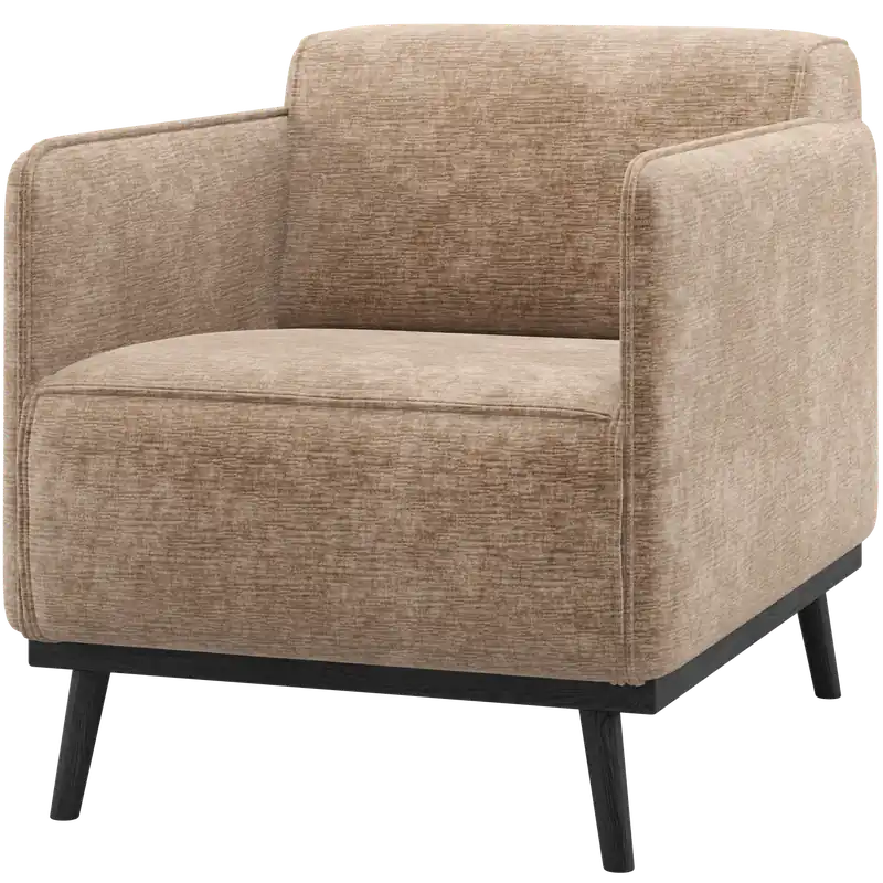 Armlehnsessel Statement Chenille-Samt taupe Clubsessel Fernsehsessel Angebot