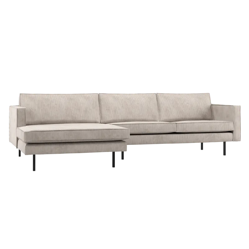 Ecksofa Rodeo Ripstoff ecru Recamiere links Echt