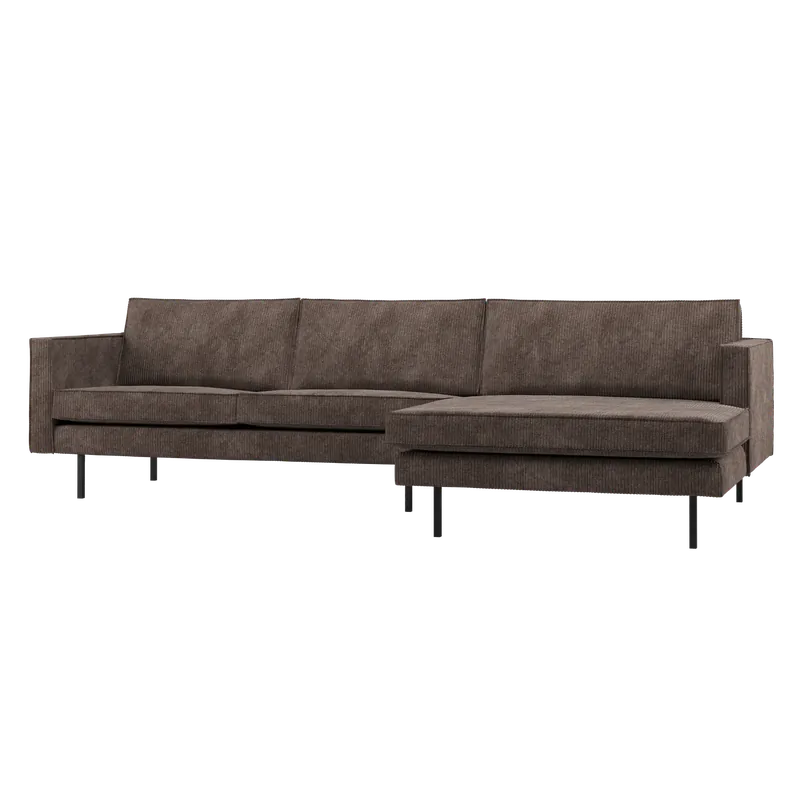 Kracherpreis Ecksofa Rodeo Ripstoff braun Recamiere rechts