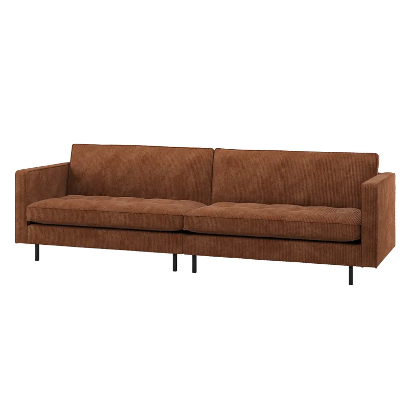 3 Sitzer Sofa RODEO CLASSIC Ripstoff rostbraun Couch Sonderangebot