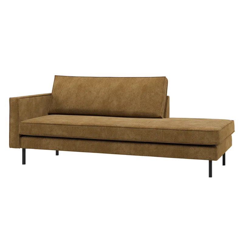 Aktuell Sofa Chaiselongue RODEO Ripstoff honiggelb Recamiere links Tagesbett