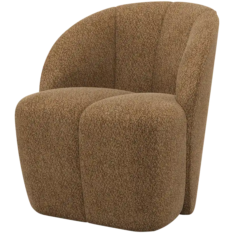 Schneller Versand Drehsessel MOJO drehbar Chenille Wolle honiggelb Sessel