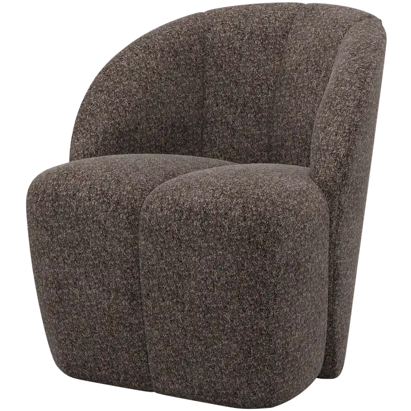 Neu Im Sortiment Drehsessel MOJO drehbar Chenille Wolle braun Sessel